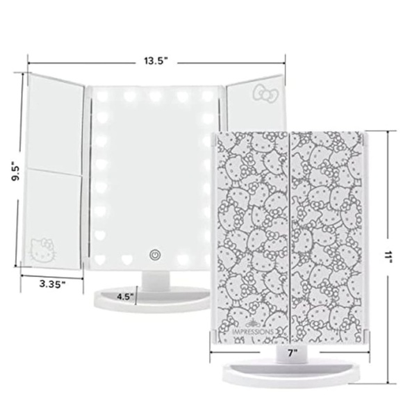 🆕 Impressions For Hello Kitty Super Cute Trifold + Compact Mirror Bundle USB - Picture 7 of 12